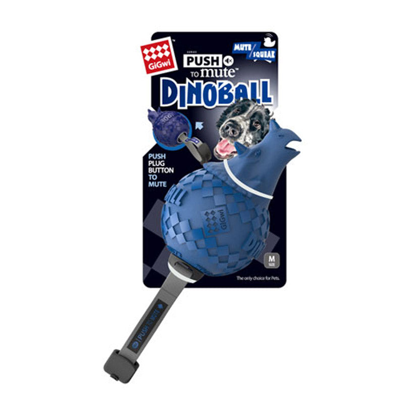 Gigwi Dinoball Triceratops “Push to Mute” Light Blue