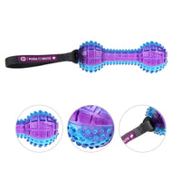 Thumbnail for GiGwi Dumbell ‘Push To Mute’ Transparent – Purple / Blue