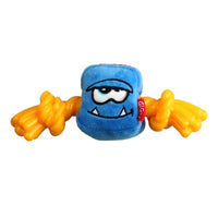 Thumbnail for GiGwi Blue Monster Rope with Squeaker inside – Plush/TPR (Medium)