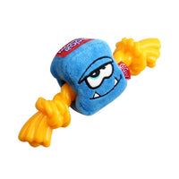 Thumbnail for GiGwi Blue Monster Rope with Squeaker inside – Plush/TPR (Medium)