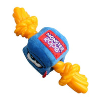 Thumbnail for GiGwi Blue Monster Rope with Squeaker inside – Plush/TPR (Medium)