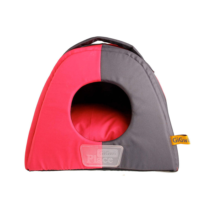 Gigwi Place Pet House Canvas ,Plush, TPR (Red Rose) - small