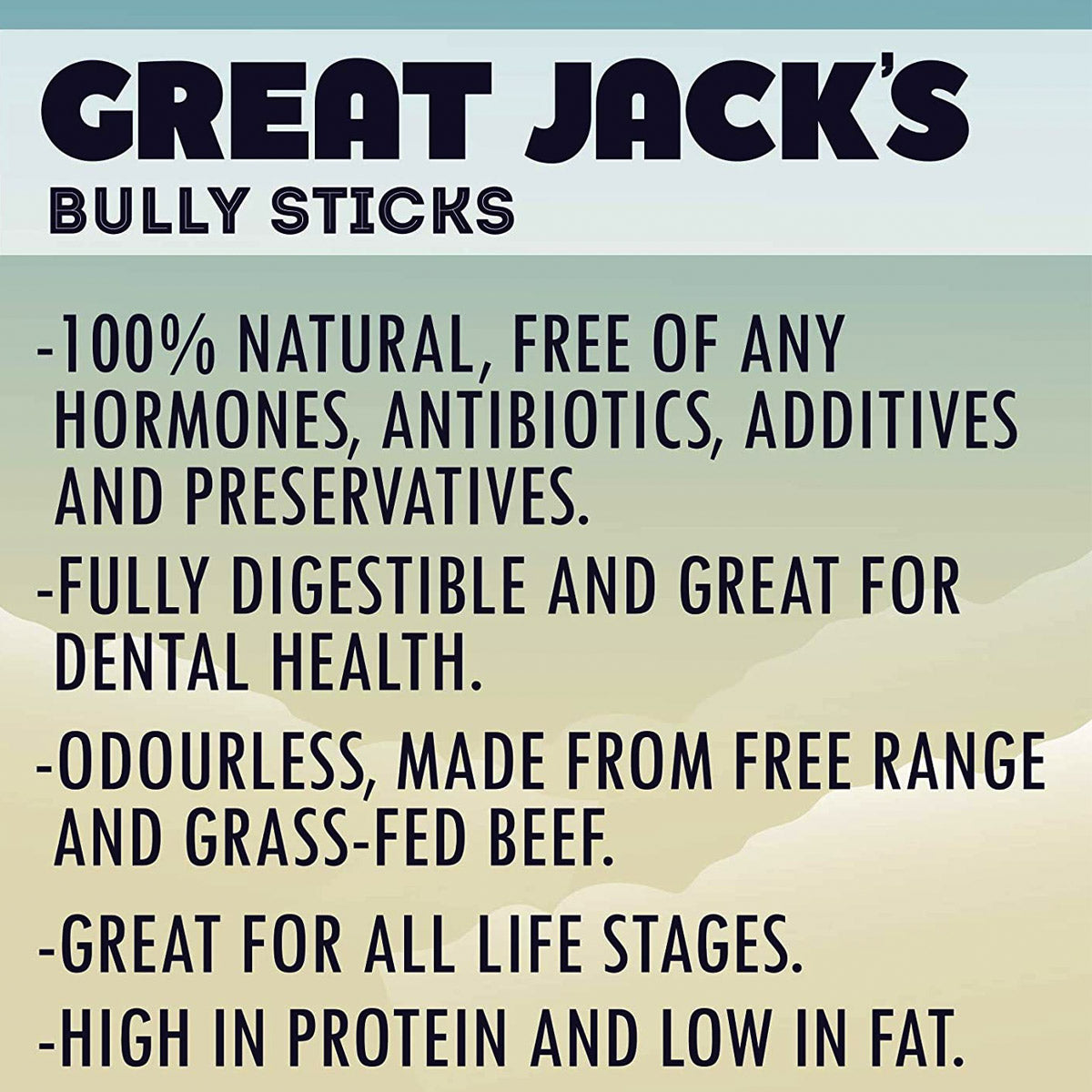 Great Jack’s Odour-Free Bully Sticks  – 6 pcs