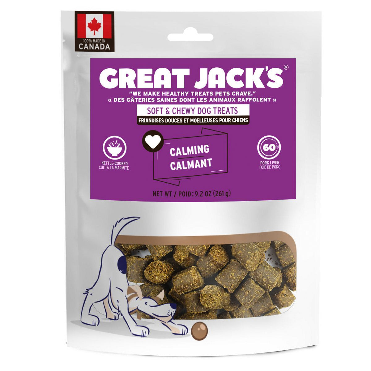 Great Jack’s Functional Calming Grain-Free Dog Treats 9.2oz / 261gm