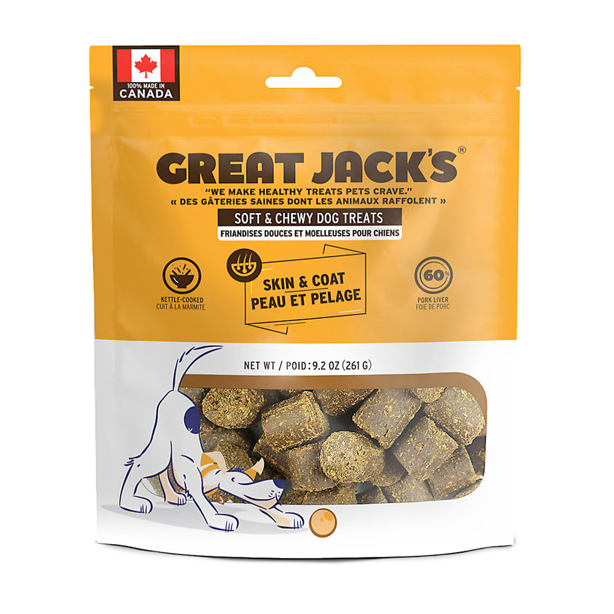 Great Jack’s Skin & Coat Grain-Free Dog Treats 9.2oz / 261gm