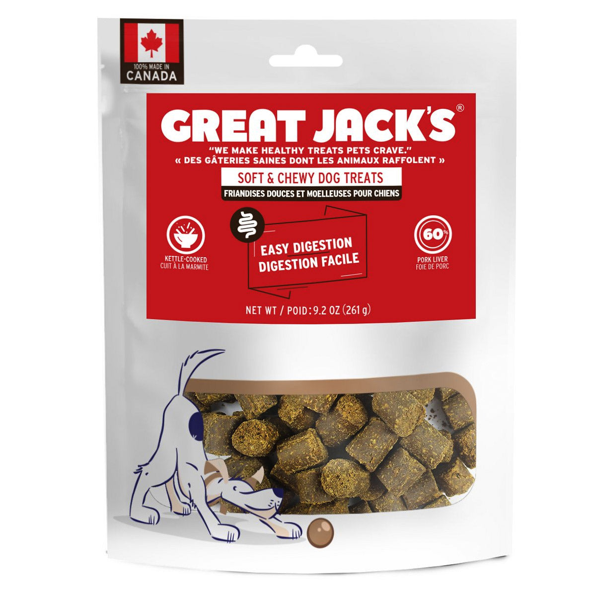 Great Jack’s Easy Digestion Grain-Free Dog Treats 9.2oz / 261gm