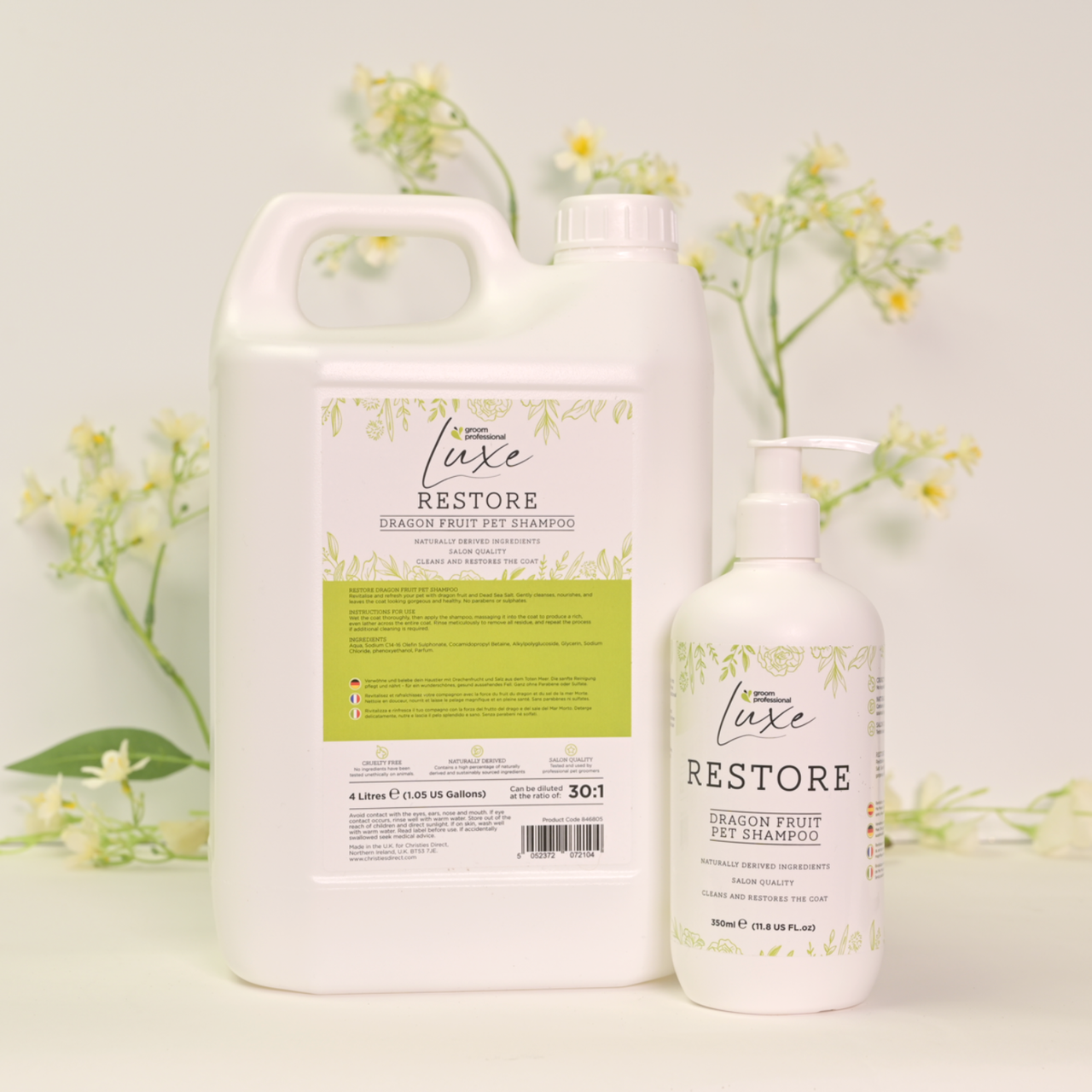 Groom Professional Luxe Restore Dragon Fruit Shampoo- 4Litre