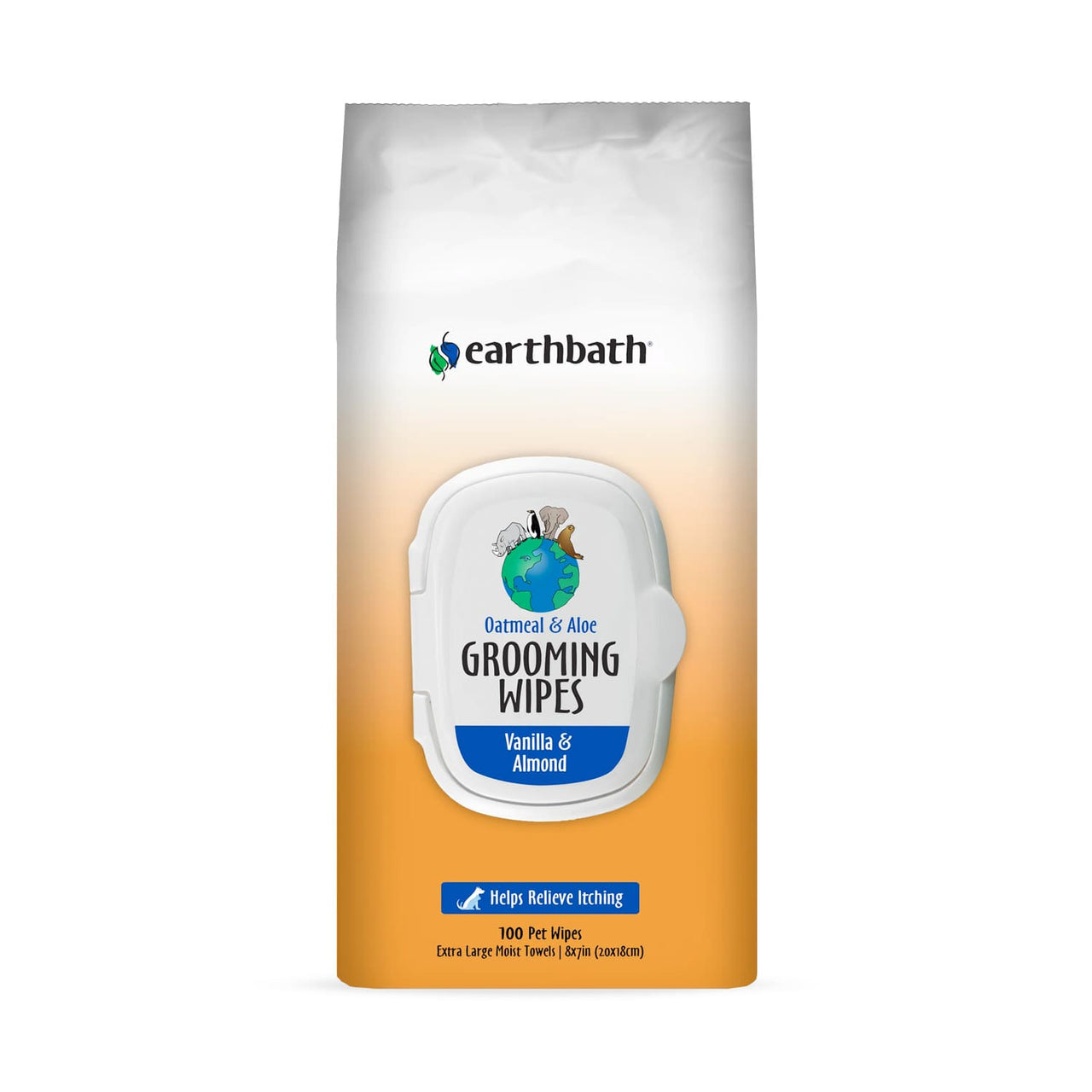 Earthbath Grooming Wipes – Oatmeal & Aloe 100 ct