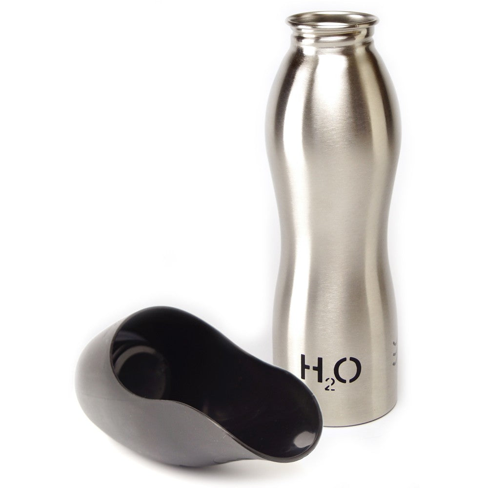 H2O4K9 Dog Water Bottle 0.7L (Silver)