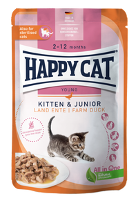 Thumbnail for Happy Cat MIS Culinary Kitten & Junior Farm Duck 0.085g (Min 20pcs - 0.085g)