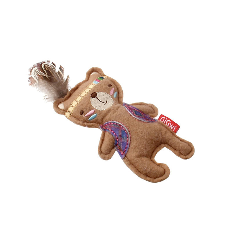 Happy Indians Bear Felt Catnip