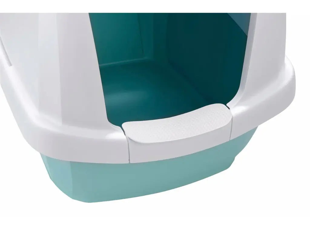 Imac Maddy Hooded Cat Toilet- Blue-White 62x49.5x47.5cm