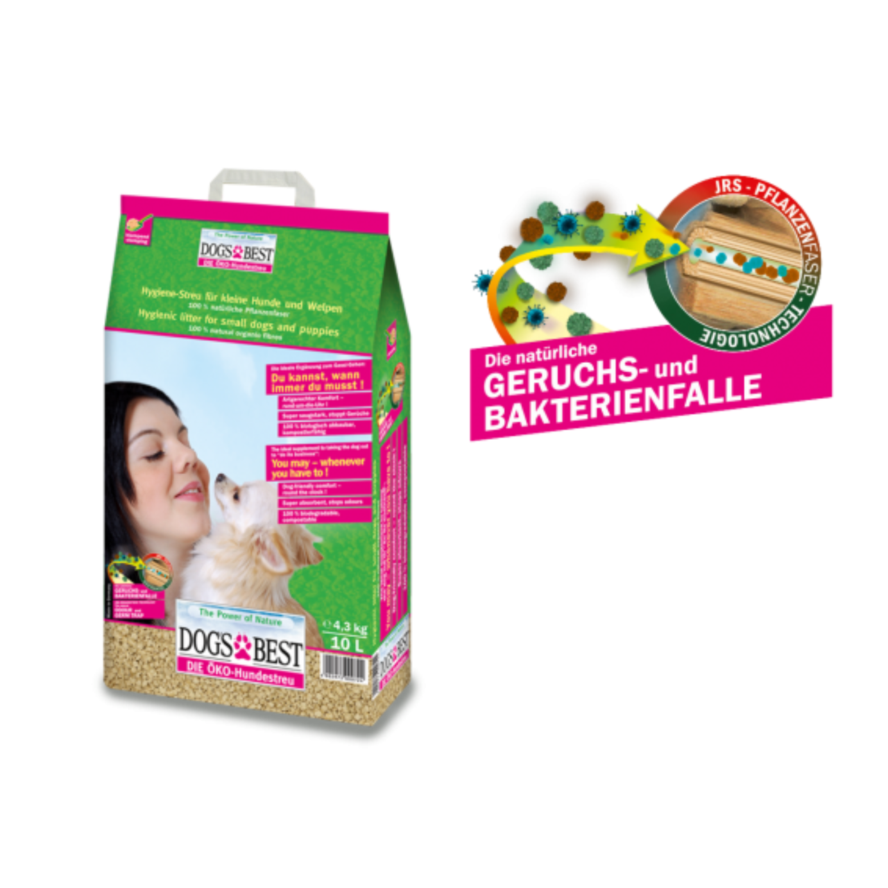 JRS Dogs Best -The Clumping ECO Dog Litter[Volume - 10L, Weight - 4.3Kg]