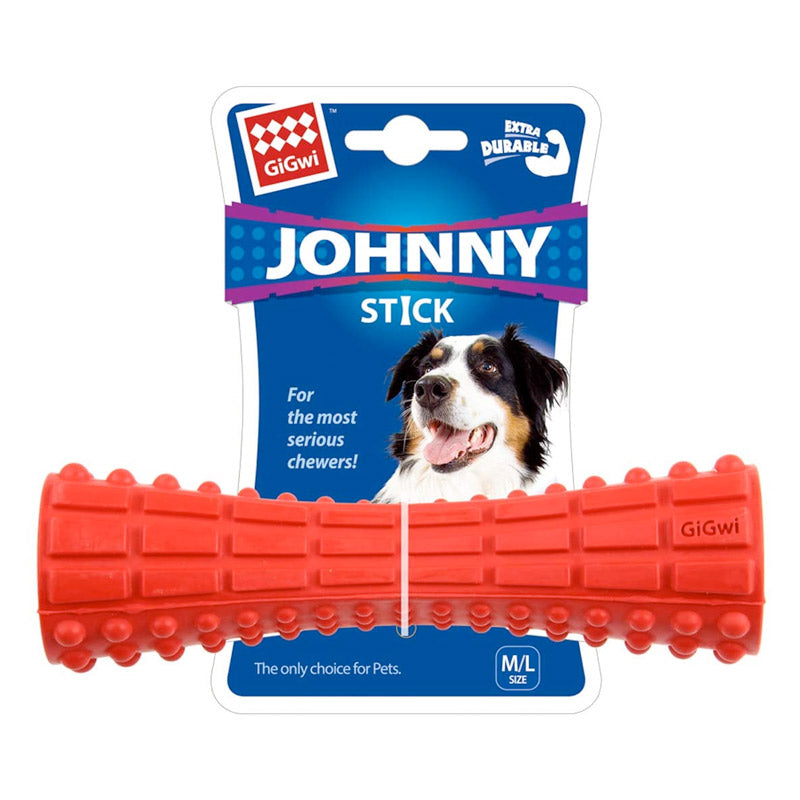 Johnny Stick Extra Durable Solid Rubber Dog Toy - blue