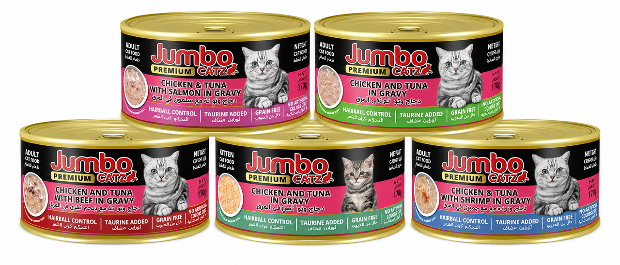 Jumbo Catz Premium 170g - Chicken and Tuna in Gravy 170G Kitten