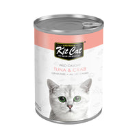 Thumbnail for Kit Cat Wild Caught Tuna with Crab Canned Cat Food 400g