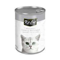 Thumbnail for Kit Cat Wild Caught Tuna with Whitebait Canned Cat Food 400g