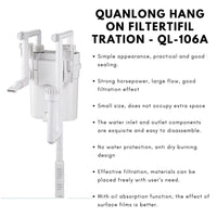 Karis Quanlong Hang-On Mini Canister Filter with Skimmer QL-106A