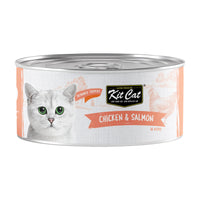 Thumbnail for Kit Cat Chicken & Salmon 80g (1 Box -24pcs)