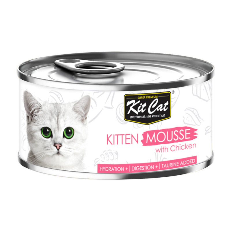 Kit Cat Kitten Mousse with Chicken 80g (1 Box -24pcs)