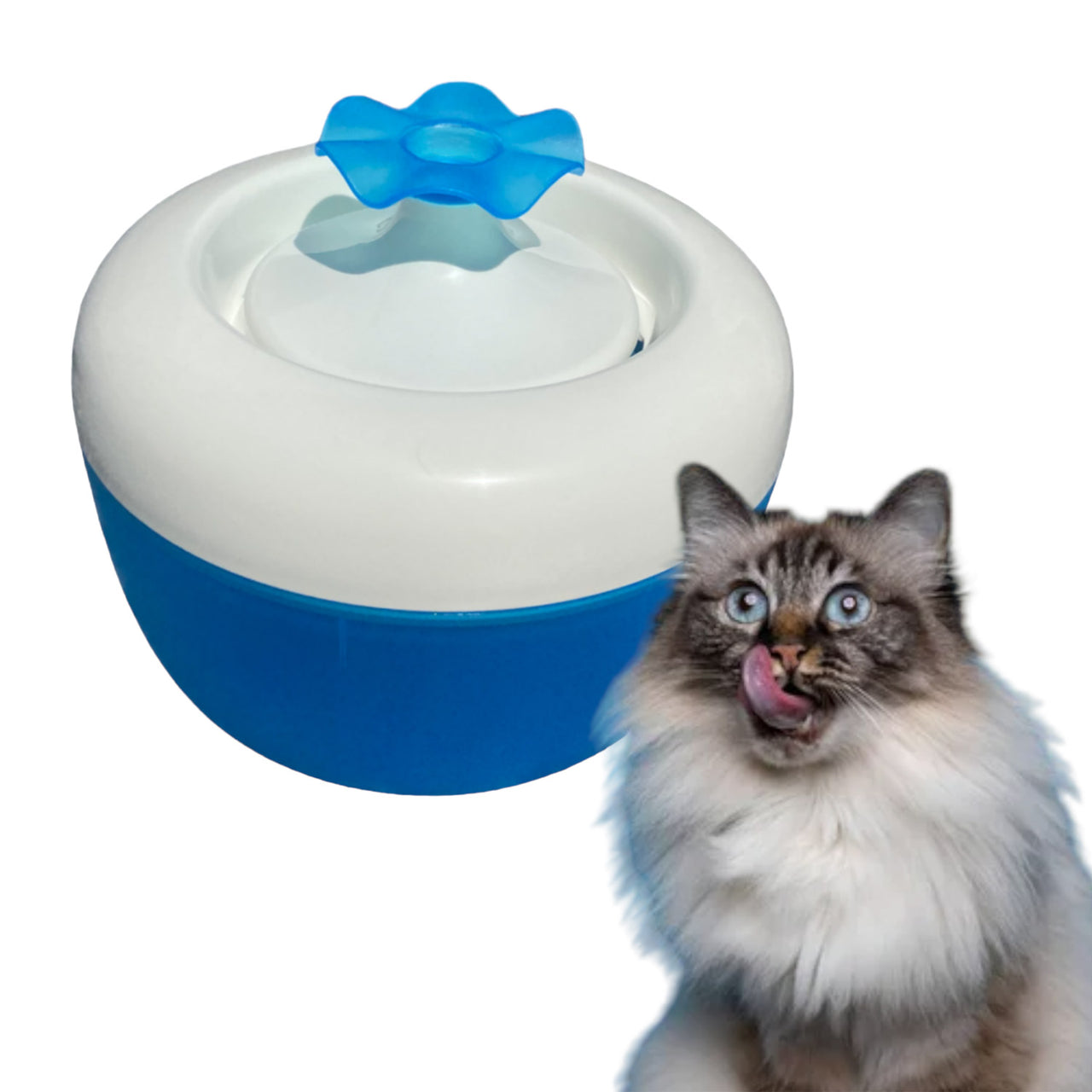 MP Bergamo MALAGA Water Fountain for Cats 1.7L (Flower) - air-blue