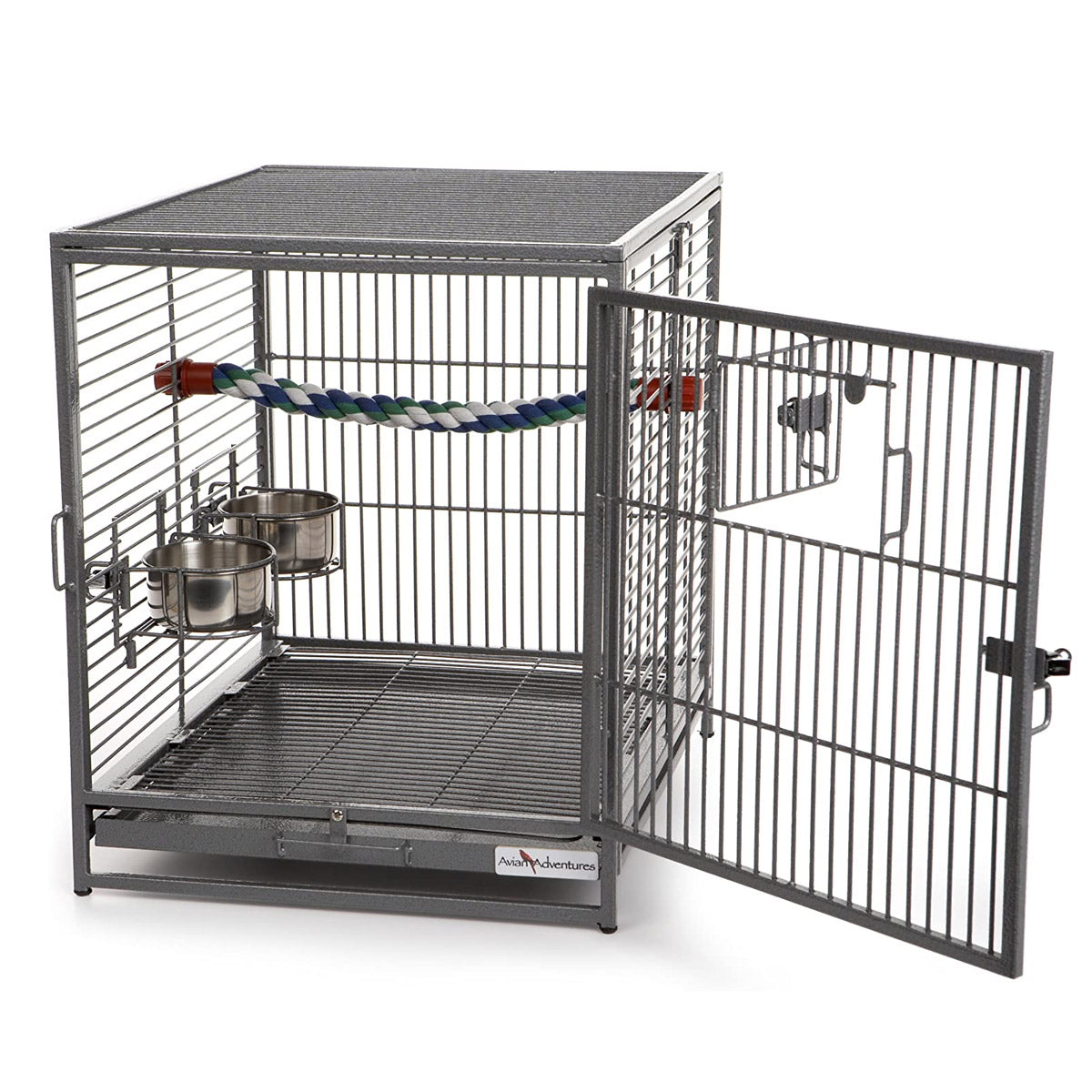 MidWest Avian Adventures Poquito Avian Hotel Bird Cage - platinum