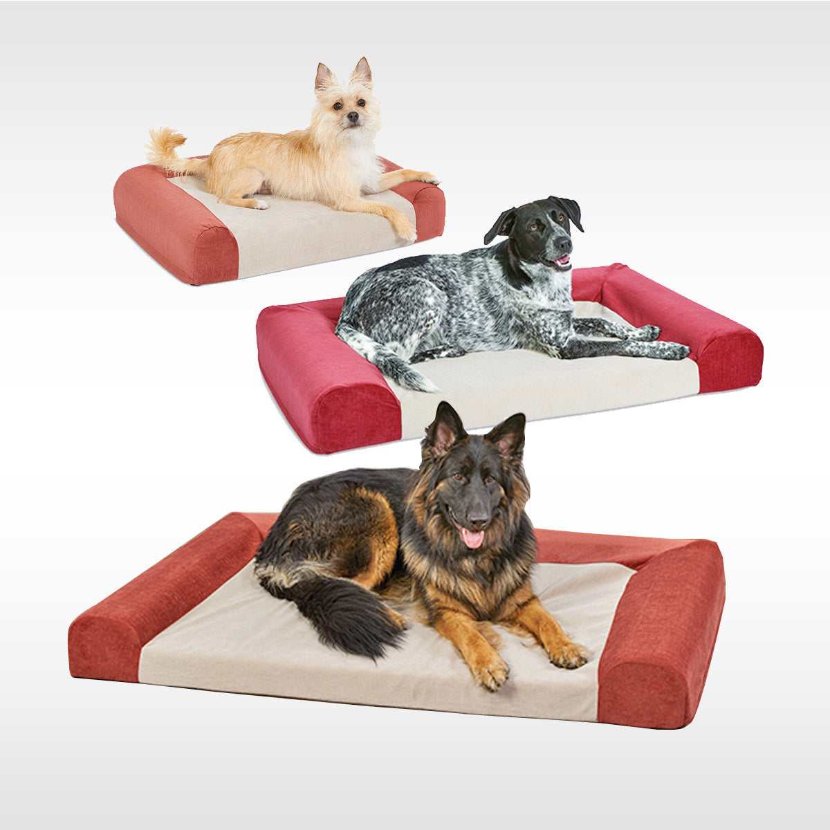 MidWest Signature QuietTime® Memory Foam Sofa Bed - X-Large - red