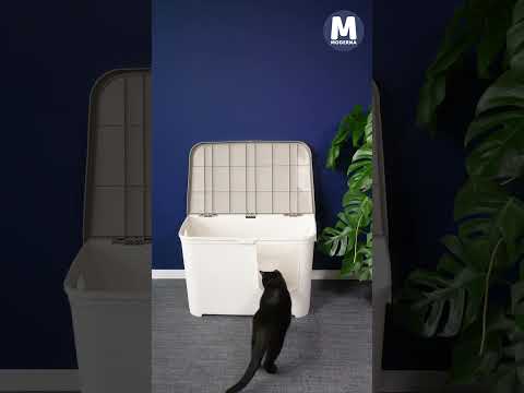 Moderna Casetta Camelia Revolutionary Litter Box- Soft White, L 75.7 x W 45 x H 45 cm