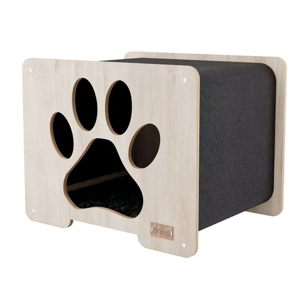 Noba Origin Hut Hideout Paw Print - black