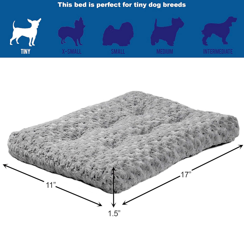 QuietTime® Deluxe Ombré Swirl Pet Bed – 18 inch (Grey)