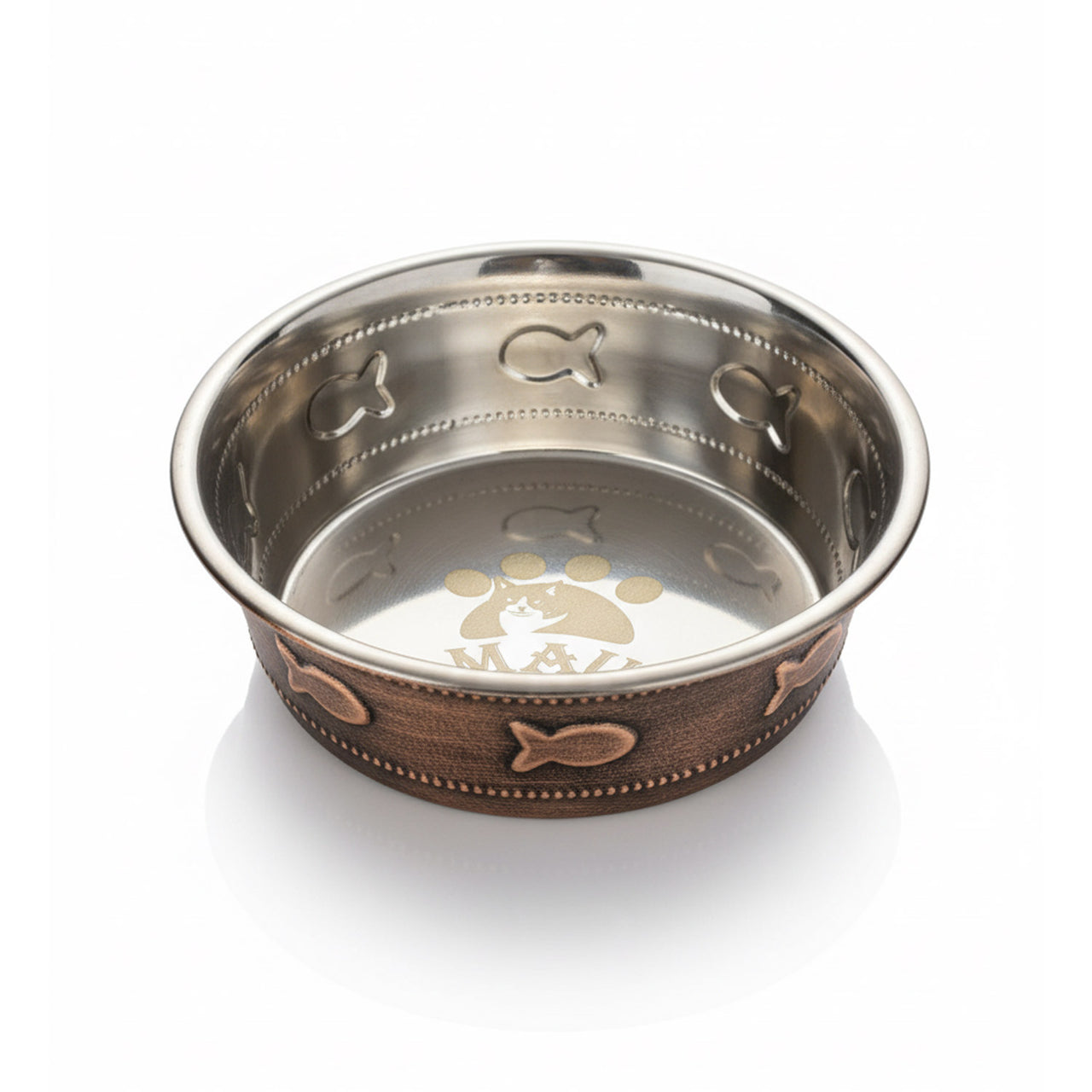 Premium Bowl Fish Embossed – Antique Copper - 470 ML