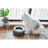 Pado Classic Round Anti Spill Pet Bowl 15.3×18.9×8cm-Green