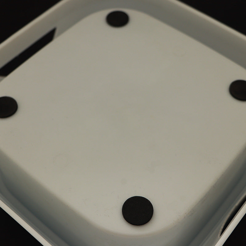 Pado Classic Square Anti Spill Pet Bowl 21x21x7.8cm[1000ml]-Grey