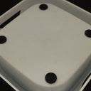 Pado Classic Square Anti Spill Pet Bowl 21x21x7.8cm[1000ml]-Grey