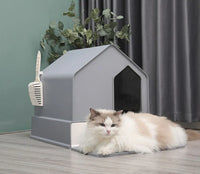 Pado House Cat Litter Box  46*46*44cm- Grey