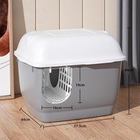 Pado Igloo Cat Litter Box  57.5*44*44cm-Grey