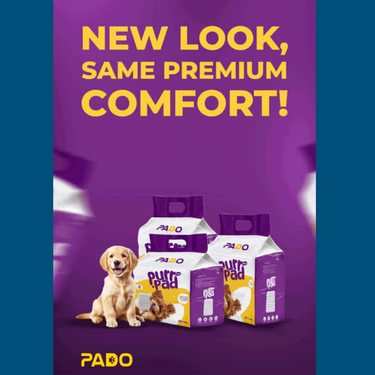 Pado Pet Pad - Advanced Layer Protection[Dimension - 60x90cm, Count - 40]
