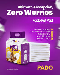 Pado Pet Pad - Advanced Layer Protection[Dimension - 60x90cm, Count - 40]
