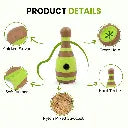 Pado Skittle Nylon and Wood TPR Dog Treat Toy 15.2x6.2x6.2 cm