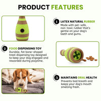 Pado Skittle Nylon and Wood TPR Dog Treat Toy 15.2x6.2x6.2 cm