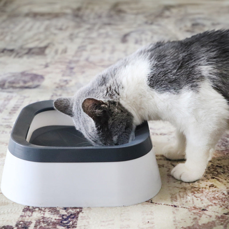 Pado Square Anti Spill Pet Bowl 21x21x7.8cm[1000ml] -Rose Red