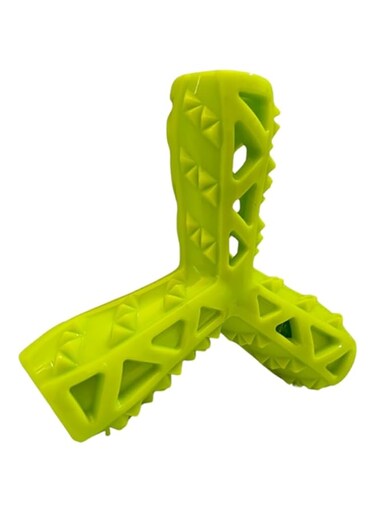 Pado Triangle 3in1 TPR Rubber Dog Treat Toy With Crinkle and Squeker 14x12.2x4.1 cm