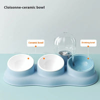 Pado Tripple Bowl with Dispenser-Blue  43*13*23cm