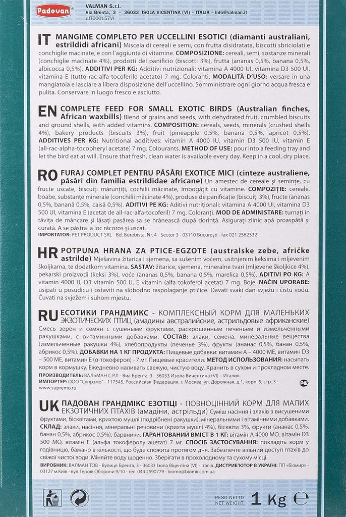 Padovan Grandmix Esotici[Weight - 1kg]