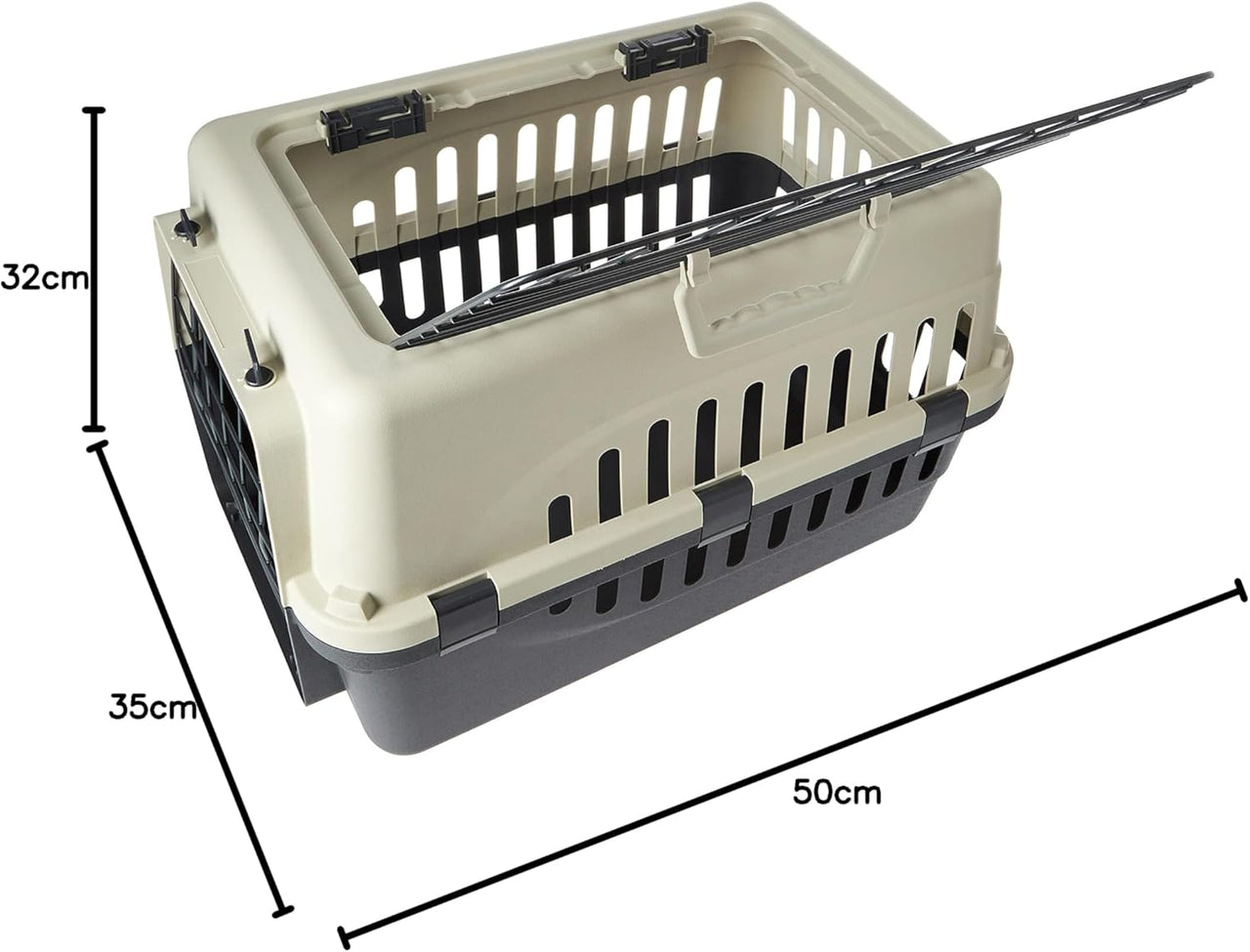 Pet Mode Plastic Pet Carrier Top & Front Door[Dimension - 50 x 35 x 32cm]