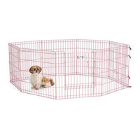 Thumbnail for Pink Exercise Pen with Door 24″