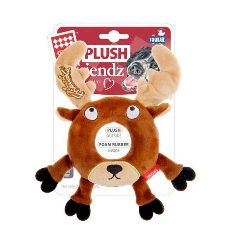 Plush Friendz Deer with Foam Rubber Ring and Squeaker