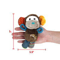 Thumbnail for GiGwi Plush Friendz Squeaker Dog Toy – Monkey