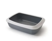Savic Iriz Cat Litter Tray with Rim - Blue 42CM
