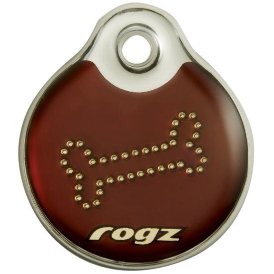 Rogz Bronze Bone ID Tag - Brown S